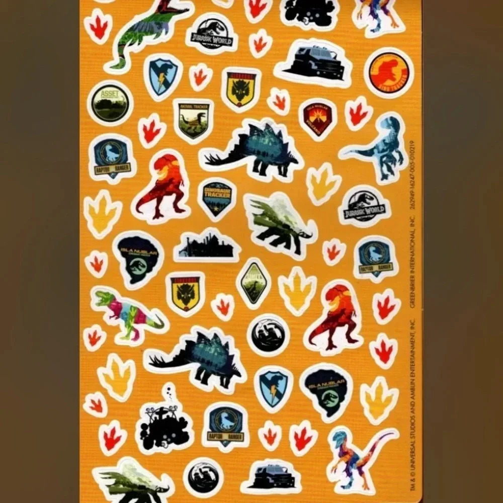 🆕 Jurassic World Dinosaur Sticker Pad - 4 Pack - Picture 2 of 3
